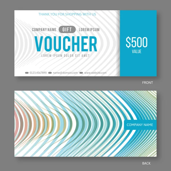 Modern Gift Voucher Template. — Stock Vector