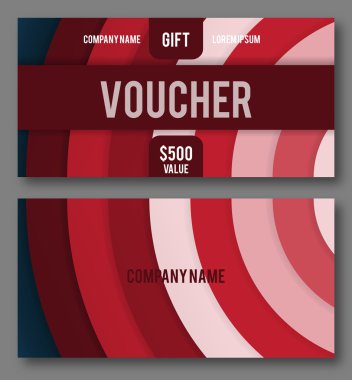 Modern hediye çeki şablonu.
