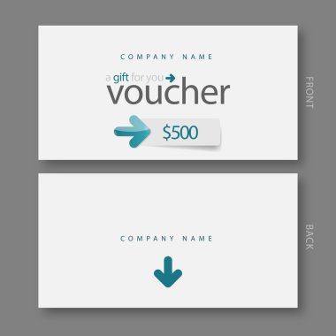 Modern hediye çeki şablonu.