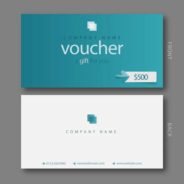 Nowoczesny prezent voucher szablon. — Wektor stockowy