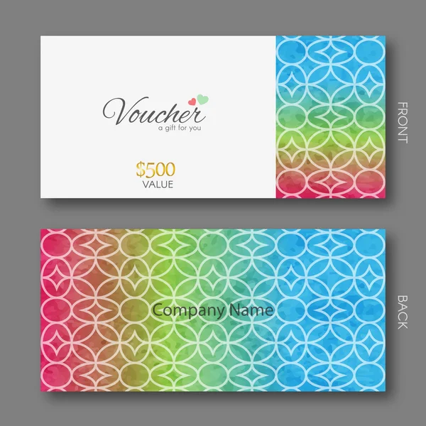 Moderne gift voucher sjabloon. — Stockvector