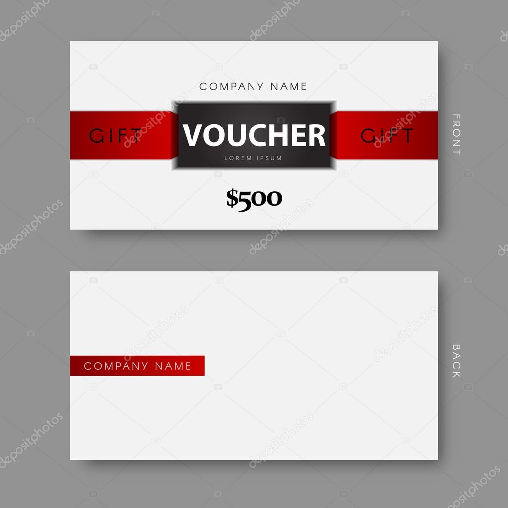 Modern 3D gift voucher template.