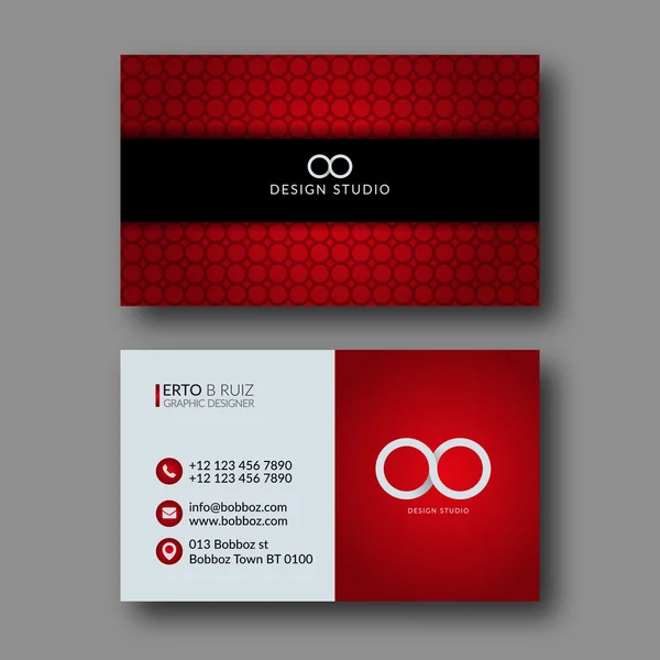 Diseño Studio Bsiness Card — Vector de stock