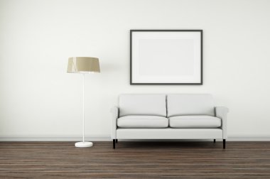 İç Poster çerçeve mock-up.