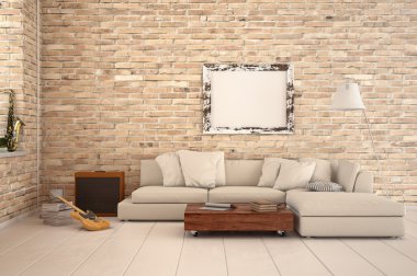 İç Poster çerçeve mock-up.