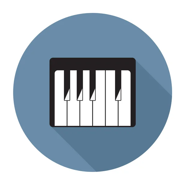 Icône plate pour piano — Image vectorielle