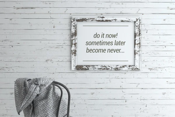 Inspirational Quote on Picture Frame. — Stock Photo, Image