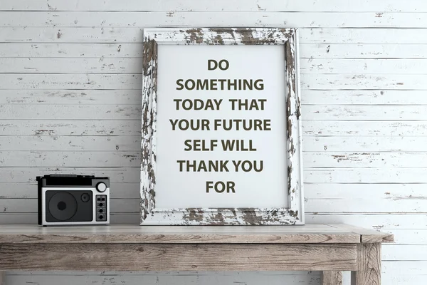 Inspirational Quote on Picture Frame. — Stock Photo, Image