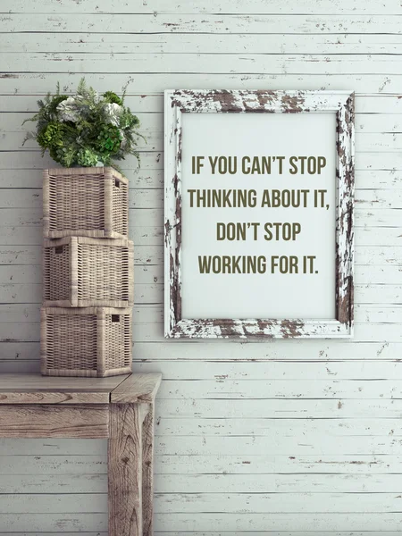 Inspirational Quote on Picture Frame. — Stock Photo, Image