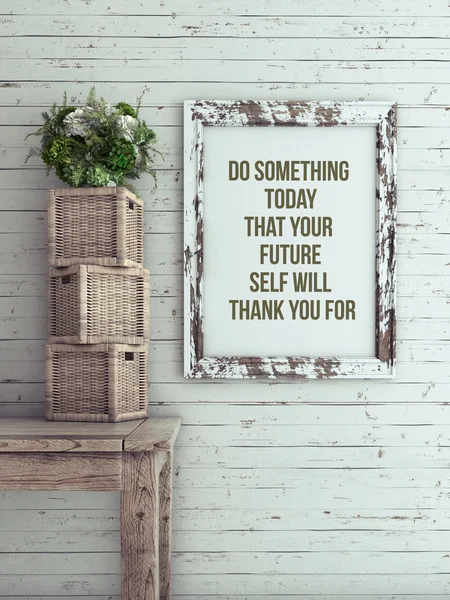 Inspirational Quote on Picture Frame. — Stock Photo, Image