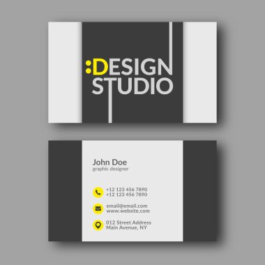 Tasarım stüdyo kartvizit şablonu