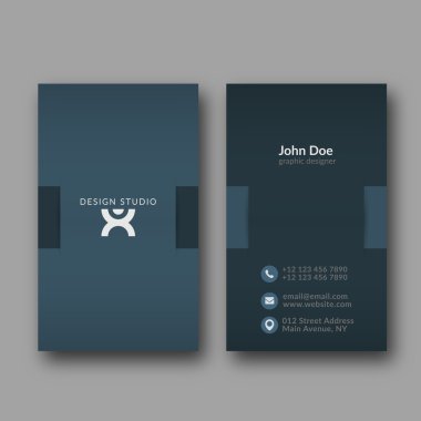 Tasarım stüdyo kartvizit şablonu
