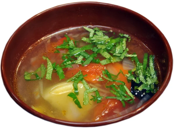 Sopa de legumes closup — Fotografia de Stock