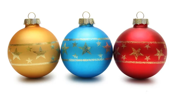 Tres bolas de Navidad — Foto de Stock