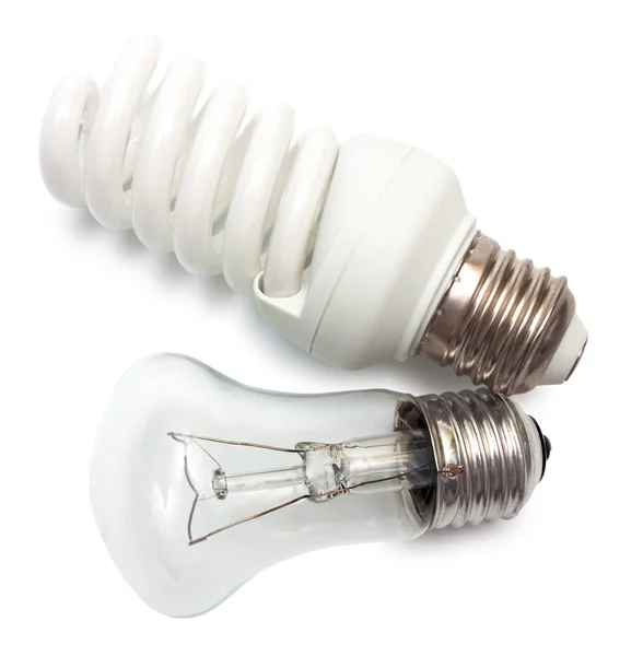 Energy efficient lamp or obsolete Stock Picture