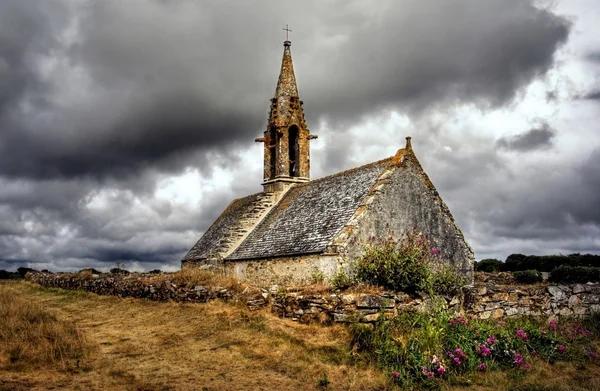 对农村的老教堂 — 图库照片