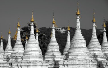 Kuthodaw Pagoda in Mandalay clipart