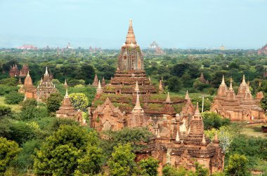 temples of Bagan in Myanmar clipart