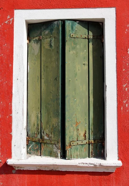 Window with wooden shutter — Stock Photo, Image