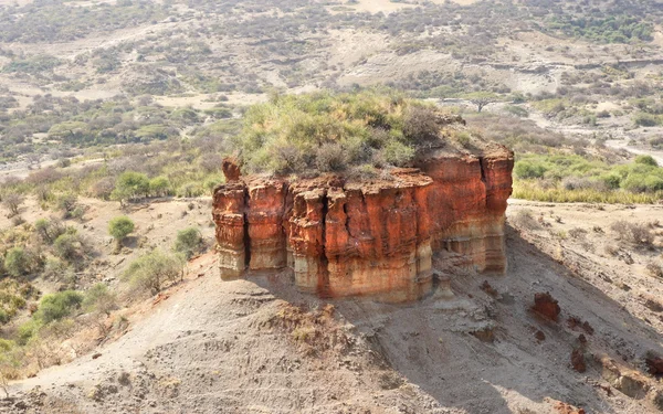 Wąwóz Olduvai; jednym z najważniejszych miejsc paleoanthropologica na świecie — Zdjęcie stockowe