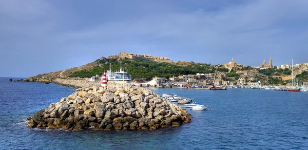 Harbour of Gozo when arriving with ferryboat — Stock Photo, Image