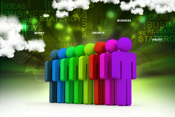 Grupo de personas en línea — Foto de Stock