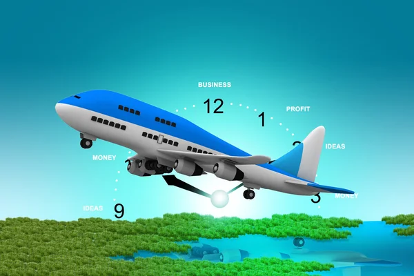 3D multi użytkowania samolot — Zdjęcie stockowe