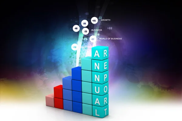 Gráfico colorido del informe anual — Foto de Stock