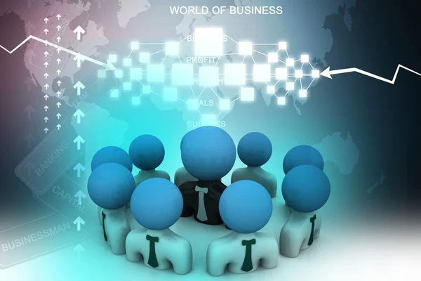 Business group with leader — Stock Photo, Image