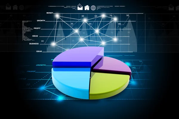 Kuchendiagramm — Stockfoto