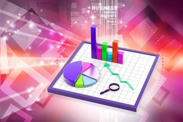 Gráfico de negocios análisis — Foto de Stock