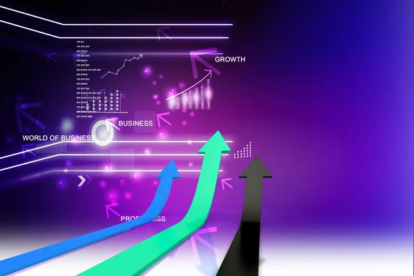 Flechas carrera hacia el éxito apuntando —  Fotos de Stock