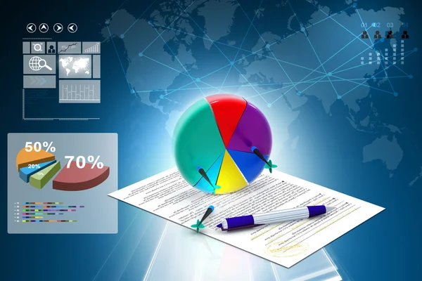 Gráfico empresarial — Fotografia de Stock