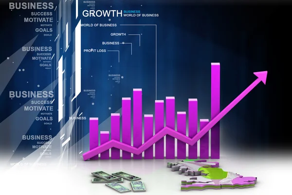 Gráfico empresarial — Fotografia de Stock