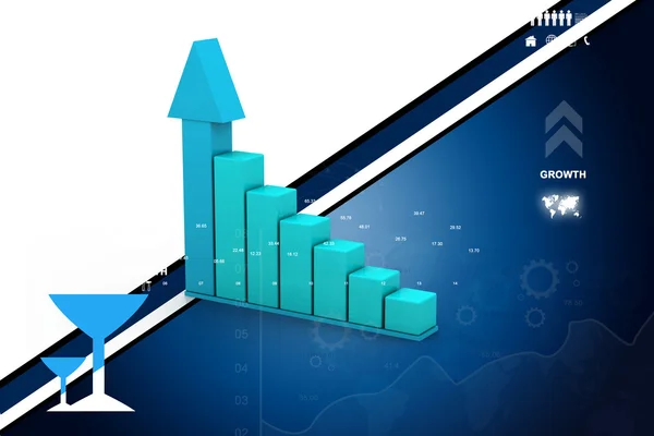 Wykres działalności gospodarczej — Zdjęcie stockowe