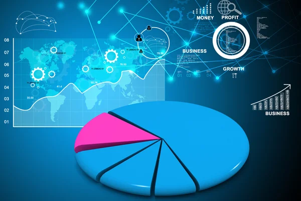 Gráfico da torta — Fotografia de Stock