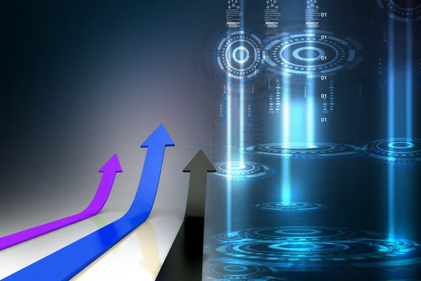 Nyilak verseny mutat sikeréhez — Stock Fotó