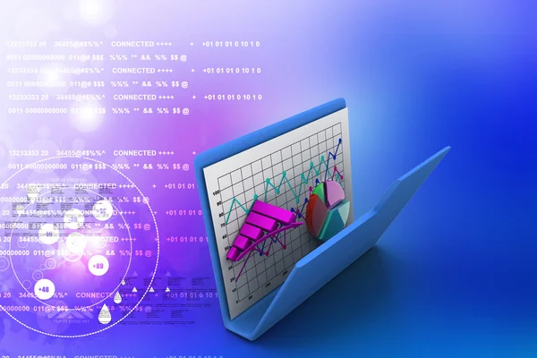 Mapp med diagram, diagram, diagram — Stockfoto