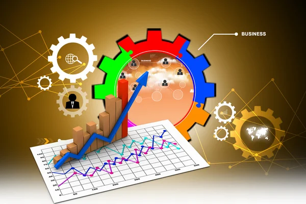 Wirtschaftsgrafik — Stockfoto