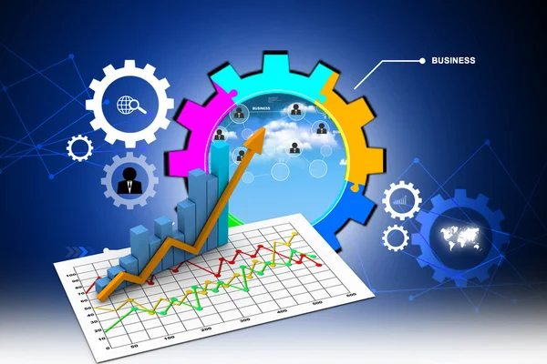 Wirtschaftsgrafik — Stockfoto