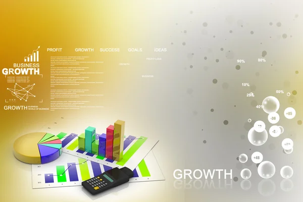 Gráfico de negócios com gráfico — Fotografia de Stock