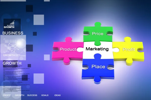 Marketing puzzle koncepció — Stock Fotó