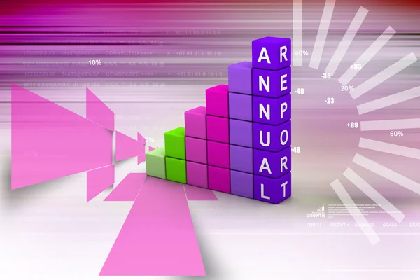 Gráfico colorido del informe anual — Foto de Stock