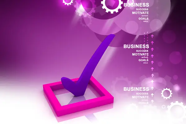 3d multi use check box with check — Stock Photo, Image