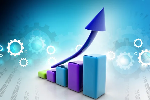 3d multi uso gráfico de negocios — Foto de Stock