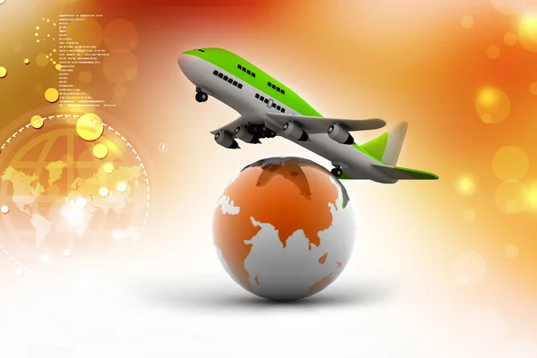 Globus und Fluggesellschaft — Stockfoto