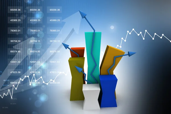 Gráfico de negocios 3d —  Fotos de Stock