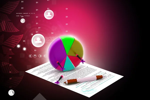 Gráfico de negocios 3d — Foto de Stock