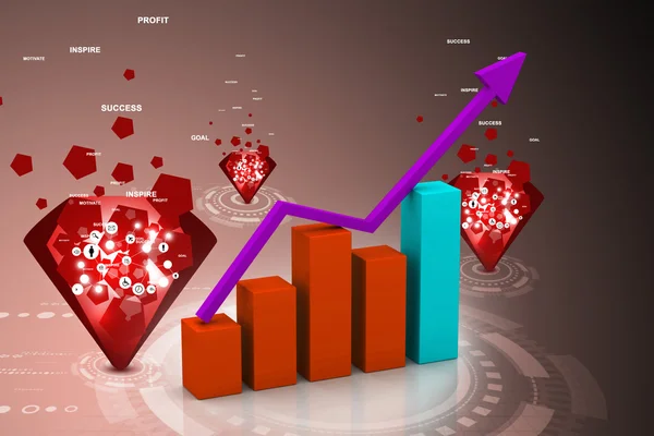 Gráfico empresarial — Fotografia de Stock