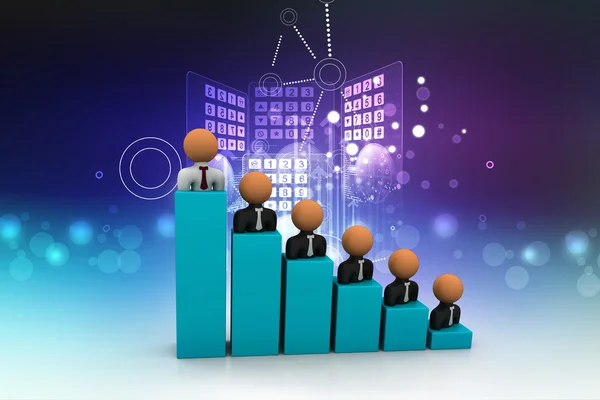 Business people, graph — Stock Photo, Image